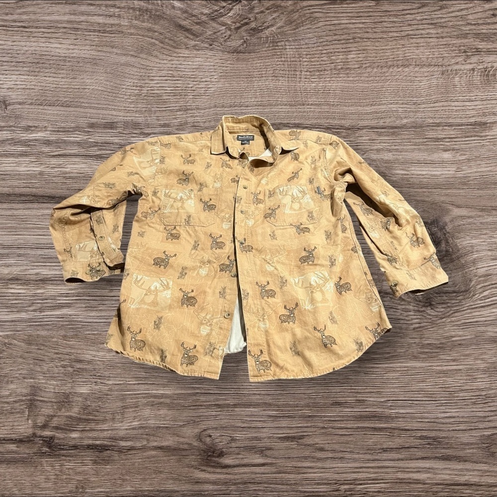 Woolrich Men’s Buck Hunting Outdoor 2 Pocket Long Sleeve Button Up Shirt Medium